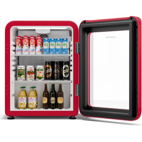 Klarstein Nevera para bebidas Audrey Evo  diseño retro  puerta de cristal  68 L  CEE C