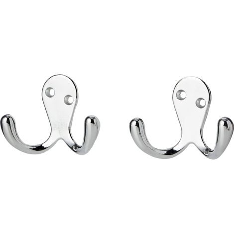 Bulk Hardware BH04887 gancio doppio cromato, set da 2 pezzi (1/3)