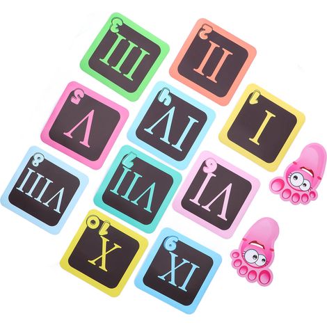 12 autocollants numérotés amovibles pour sol et mur, jeu éducatif enfants, décoration chambre bébé, PVC résistant (1/5)