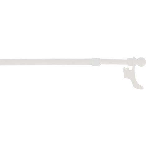 Barra de cortina Néorido Plus de 9 cm de diámetro, longitud 65/110 cm, bola blanca mate - Mobois