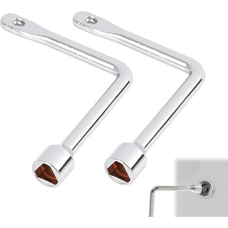 Clé Triangulaire, Clé pour Ascenseurs, Armoires Électriques, Compteur d'Eau, Zinc, Résistante à la Rouille, Pratique pour Techniciens, Bricoleurs, et Entretien (1/4)