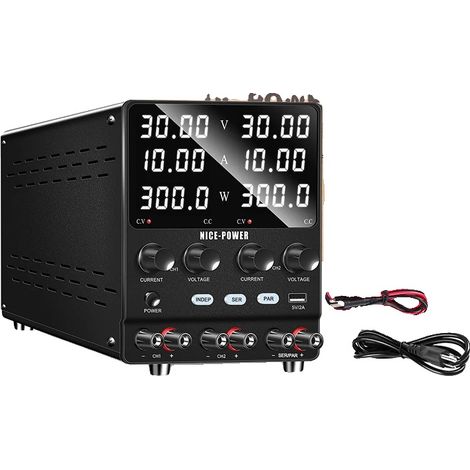 Alimentation, Conception à Double Canal, Sortie de Tension Réglable, 30V 10A CANAL DOUBLE (1/2)