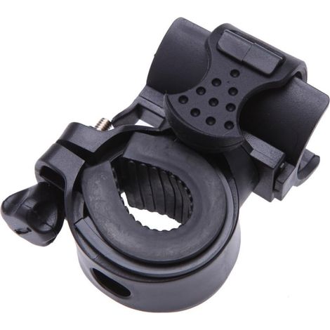 SHINING HOUSE soportes para linterna de bicicleta de 360 grados, soporte para bicicleta, soporte para linterna LED, abrazadera para bicicleta, MTB, negro, 4,2 x 5,2 x 6,8 cm (1/3)