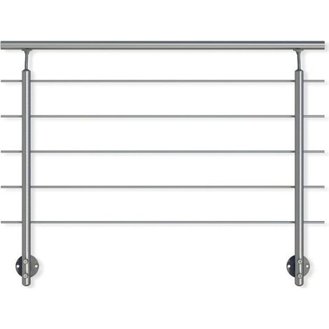 [GEBRAUCHT] B-Ware Dolle Geländer-Set Aluminium 150cm witterungsbeständig Handlauf Edelstahl grau (1/2)