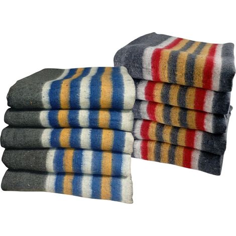 Lot de 10 Couvertures Epaisses de Protection de Meubles pour Déménagement, Transport et Stockage-150x200 cm - 410 gr/m²- 5 bleues + 5 rouges (1/3)