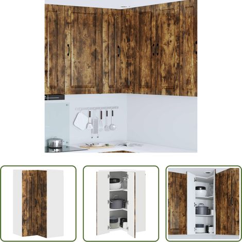 vidaXL Geräucherte Eiche - Küchenschrank Kalmar Geräucherte Eiche 57 x 57 x 100 cm (1/5)