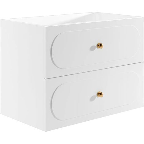 Mobile sottolavabo sospeso - Bianco - 80 cm - SATOBAL (1/5)
