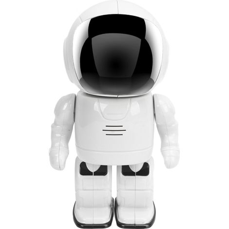 Caméra de surveillance sans fil, vue panoramique haute définition à 360 degrés, se connecte à un téléphone portable pour la vision nocturne à distance, robot, 1080P. (1/5)