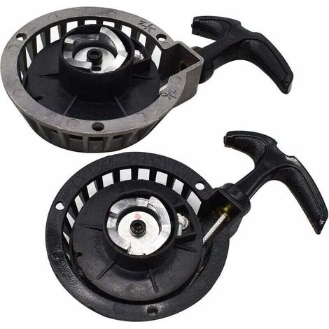 Démarreur Facile à Tirer,Tianer 2 Pièces Mini Démarreur à Traction en Alliage Démarrage Rappel Tirez Démarrer Lanceur de Recul Facile Tirer pour 2 Temps 49CC Pocket Bike Minimoto ATV Quad Scoot (1/4)