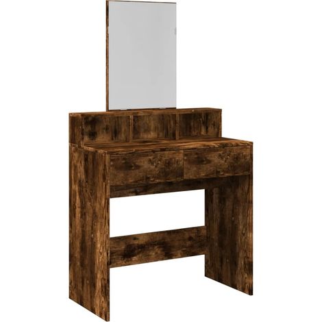 Maison Exclusive - Toeletta con Specchio Rovere Fumo 80x41x144,5 cm