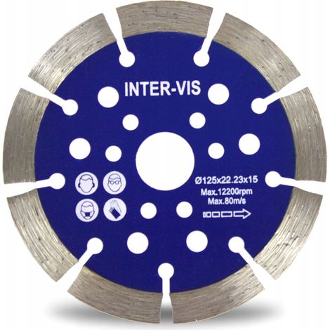 Disco de corte de hormigón de diamante de 125 mm y 22,2 segmentos (1/4)