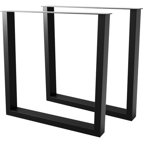 MetaloPro Tischbeine Eta Lite – Schwarze Metallbeine In Rechteckiger Form Im Minimalistischen Industrial-Stil Für Moderne Ess- Und Arbeitstische (1/5)