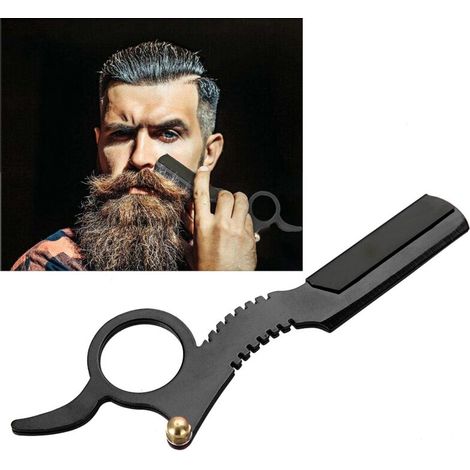 Rasoir de Sécurité en Acier Inoxydable pour Homme, Design Ergonomique pour un Rasage Précis du Visage