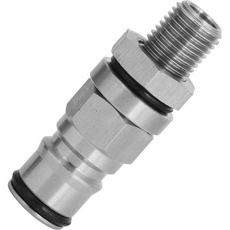 Adaptateur de sortie à verrou à bille en acier inoxydable 304 pour fût de bière, accessoire brassage maison, sans soudure 1/4in NPT (liquide) (1/5)