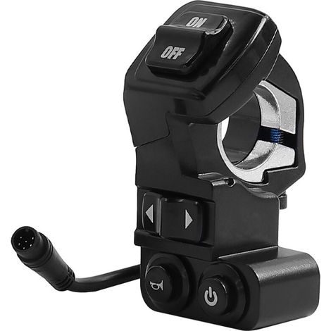 Composant de commutateur de klaxon et de clignotants gauche et droit quatre en un, compatible avec les scooters Kukirin G2Pro/G2Max (1/4)