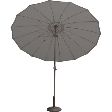 Parasol - - Effet parapluie composé de 16 baleines Gris anthracite Diamètre : 2.70 m