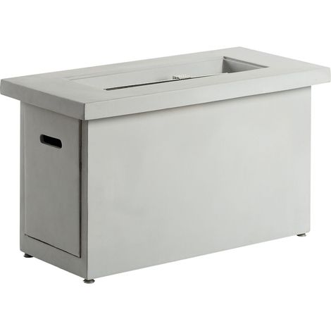 Focolare da giardino Patio GRC Braciere in acciaio inox gas propano grigio chiaro Ambrim