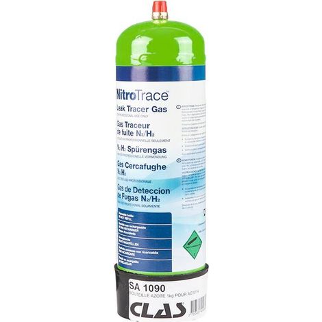 Clas – Bouteille de gaz azote 95% hydrogène 5% (n2-h2) 1kg – Pour soudure et découpe à flamme – Pression 50bar