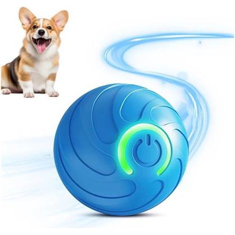 1 unité Balle interactive pour chien, balle roulante automatique avec LED, jouet électrique anti-ennui pour chiens moyens à grands