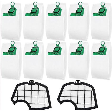 Lot de 10 sacs pour aspirateur Kobold VK140 VK150 FP140 (1/5)