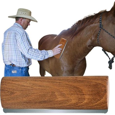 Brosse À Poils Pour Chevaux – Toiletteur En Acier Inoxydable Avec Manche En Bois Pour Animaux De Compagnie Grande Lame De Démêlage Pour Chevaux, Chiens Et Chèvres, Outil De Toilettage Ergonomique Po (1/5)