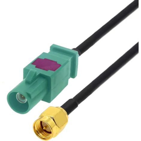 Cavo di collegamento Fakra con connettore E/SMA RG174, 20 cm.