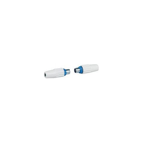 Ficha coaxial derecha ø 9,52 mm 1 Macho / 1 Hembra