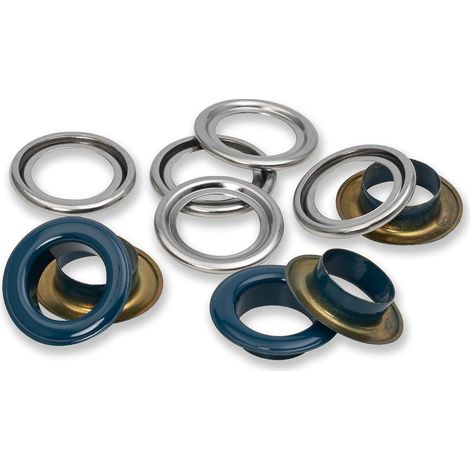 Œillets Métalliques avec Rondelles Argentés Renfort Durable Installation Facile pour Bâches et Vêtements