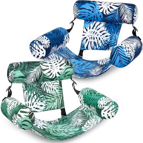 Bouées Gonflables pour Adultes, Lot de 2 Chaises Longues Flottantes, Piscine Gonflables pour Adultes, Chaise Flottante pour Fêtes, Été, Plage, Lac, Aquatique (1/4)