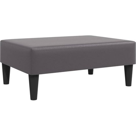 Repose-pied gris 77x55x31 cm similicuir