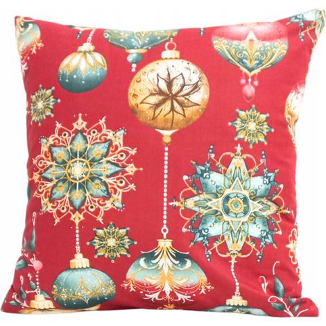FEDERA NATALIZIA 40x40 CM PER CUSCINO DECORATIVO JASHKA, 100% COTONE