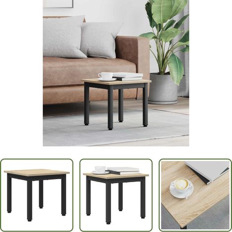 Wohnzimmertisch - Couchtisch Sonoma 40 x 40 x 36 cm Holzwerkstoff (1/5)