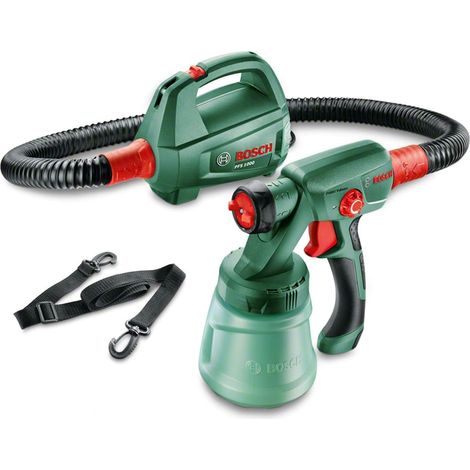 Bosch sistema eléctrico de pulverización de pintura PFS 1000 (410 W, para esmalte/barniz, 3 accesorios, 100 ml/min)