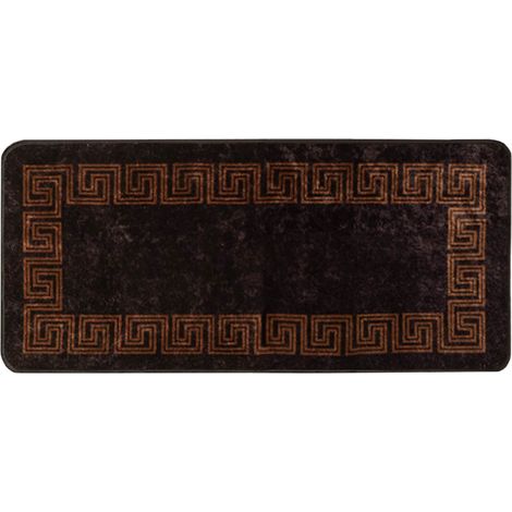 vidaXL Rug Runner MARSA Black 50 x 100 cm Polyester and PVC