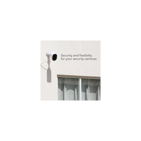 Metall-Wandhalterung für Arlo Smart-Sicherheitskameras – Verstellbare Innen-/Außenhalterung für Arlo-Kameras und andere kompatible Modelle (3er-Pack, Weiß) – Crezuo (1/3)
