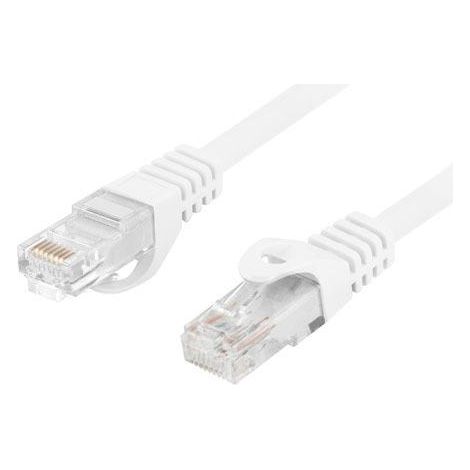 Cable de conexión UTP Lanberg Cat.6 de 10 m LSZH CU Fluke aprobado, color blanco (1/3)