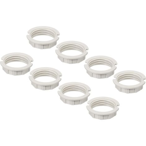 Adattatore ad anello G9, riduttore per paralume, portalampada M20, ricambio per apparecchi di illuminazione, bianco, 8 pezzi