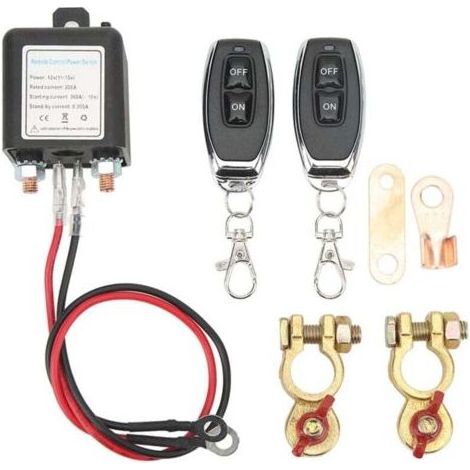 Interrupteur batterie télécommande 200A – Coupe circuit 12V voiture et bateau – Installation facile – DC12V (1/5)