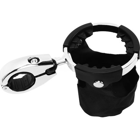Support Gobelet Moto 360° Rotatif Support Fixation Balle Boisson Bouteille Eau Canette Panier Guidon 2.24-3.18cm (1/5)