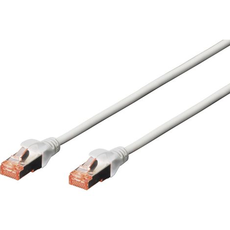 Digitus DK-1644-030 RJ45 Patchkabel CAT 6 S/FTP 3.00 m Grau Halogenfrei, verdrillte Paare, mit Rastn (1/5)