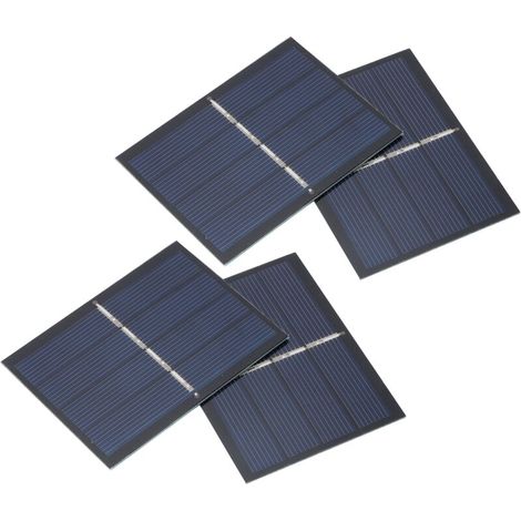 4 pièces 0.65W 2V bricolage système de Module de panneau solaire pour batterie de jouet solaire charge 60x80mm (1/5)