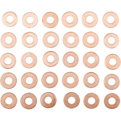 Arandelas cobre Bahco 16 mm x 7,5 mm x 30 piezas