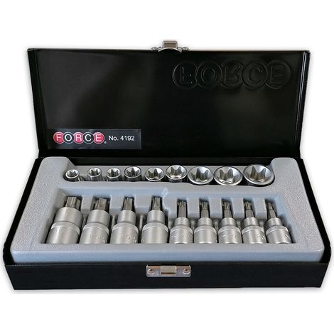 EMBOUTS TORX T20 à T60 DOUILLES TORX E10 à E24 COFFRET 3/8 et 1/2