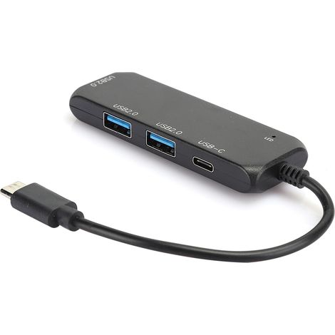 Hub USB multiport 4 ports, répartiteur, câble d'extension, adaptateur ultra-rapide pour ordinateur portable et PC, type C 2.0 (1/5)