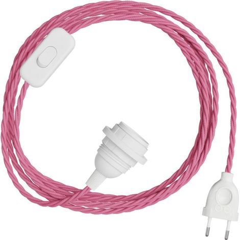 Câbles créatifs - Câblage pour abat-jour torsadé SnakeBis - Douille et câble en tissu tressé