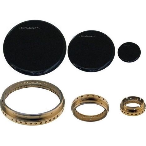 SMALVIC SPARTIFIAMMA PIATTINO SMALTATO + ANELLO CUCINA A GAS 3 FORNELLI S 4717 (1/2)