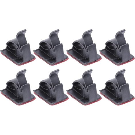 Câble Auto-adhésifs Noirs en PA66 Réutilisables et Réglables 50 Clips Colle Rouge pour Organisation et Fixation de Fils et Câbles Bureau (1/5)