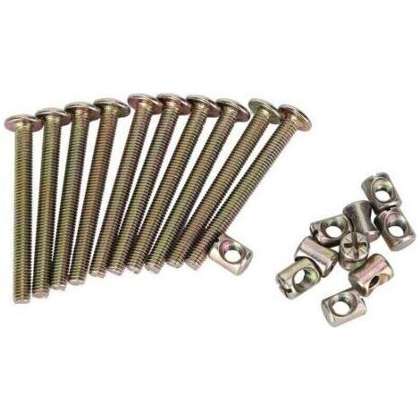 Boulon de Meubles M6, vis tte hexagonale tte Creuse crous pour chaises de Lits superposs pour Berceau(60mm) A (1/4)