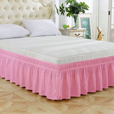 Jupe de lit - Lit une place - 78 x 80 po - Hauteur 15 po - À enfiler entre matelas et sommier - 1 pièce (1/5)