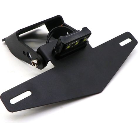 Fitted to KTM RC390 and DUKE390 motorcycles (2017-2019 models), this modified license plate frame features a light and is designed for short rear sections.